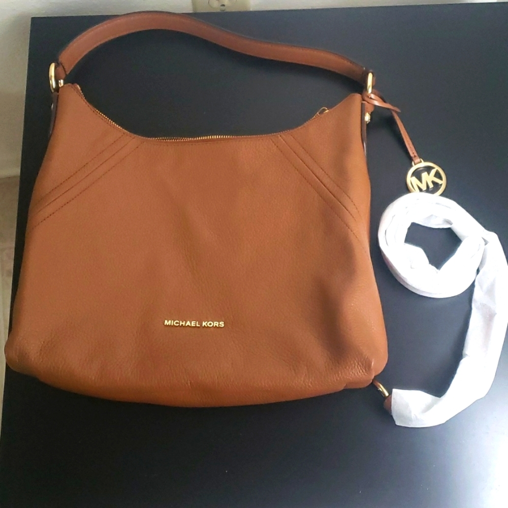 Michael Kors Leather Hobo Brown Bag